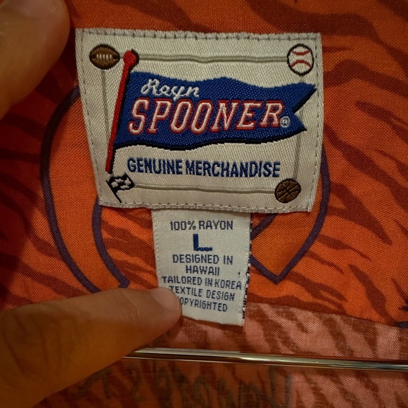 Reyn Spooner Orange Clemson Tigers Button Down Shirt - Picture 2 of 6